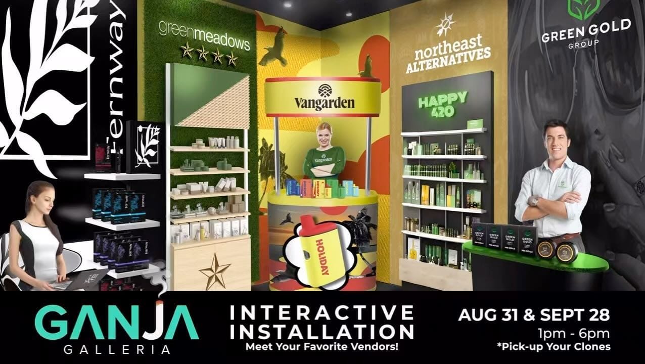 Today is the last day of our Ganja Galleria Interactive Installation! Stop in and chat with the brand ambassadors of your favorite products!