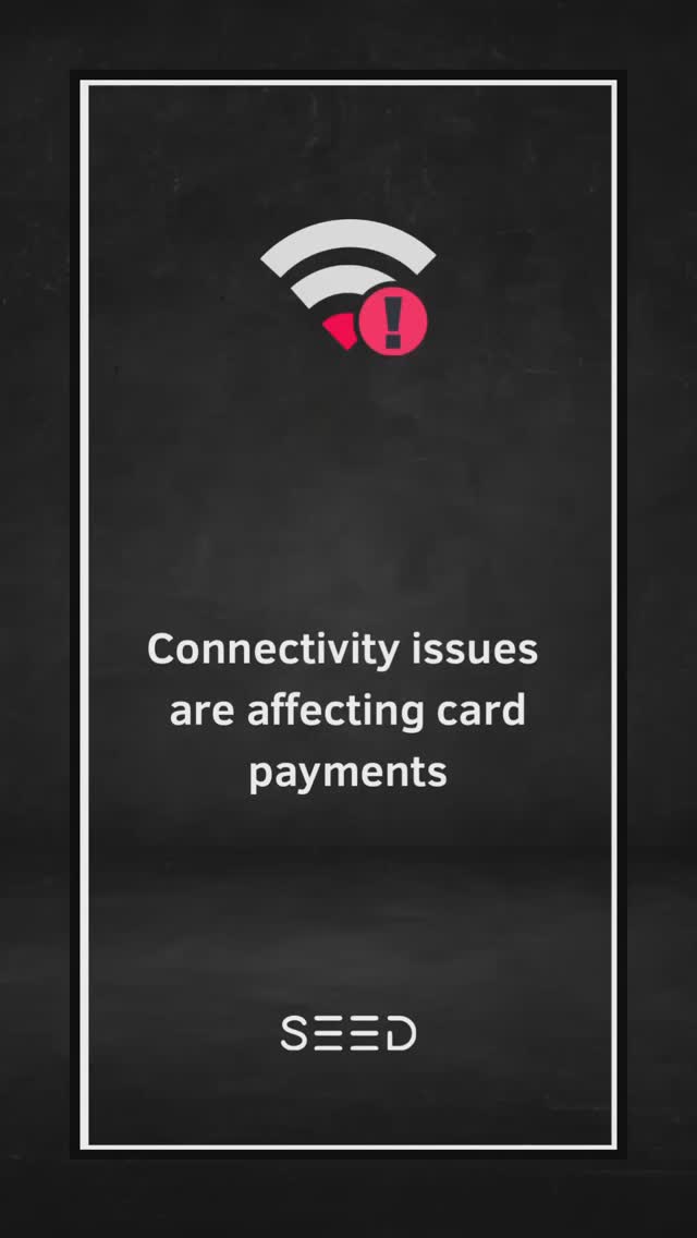 Connectivity issues are affecting card payments. Please bring cash as a backup.

We apologize for the inconvenience.