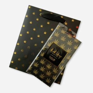 Black & Gold Pot Leaf Gift Bag & Tissue Paper